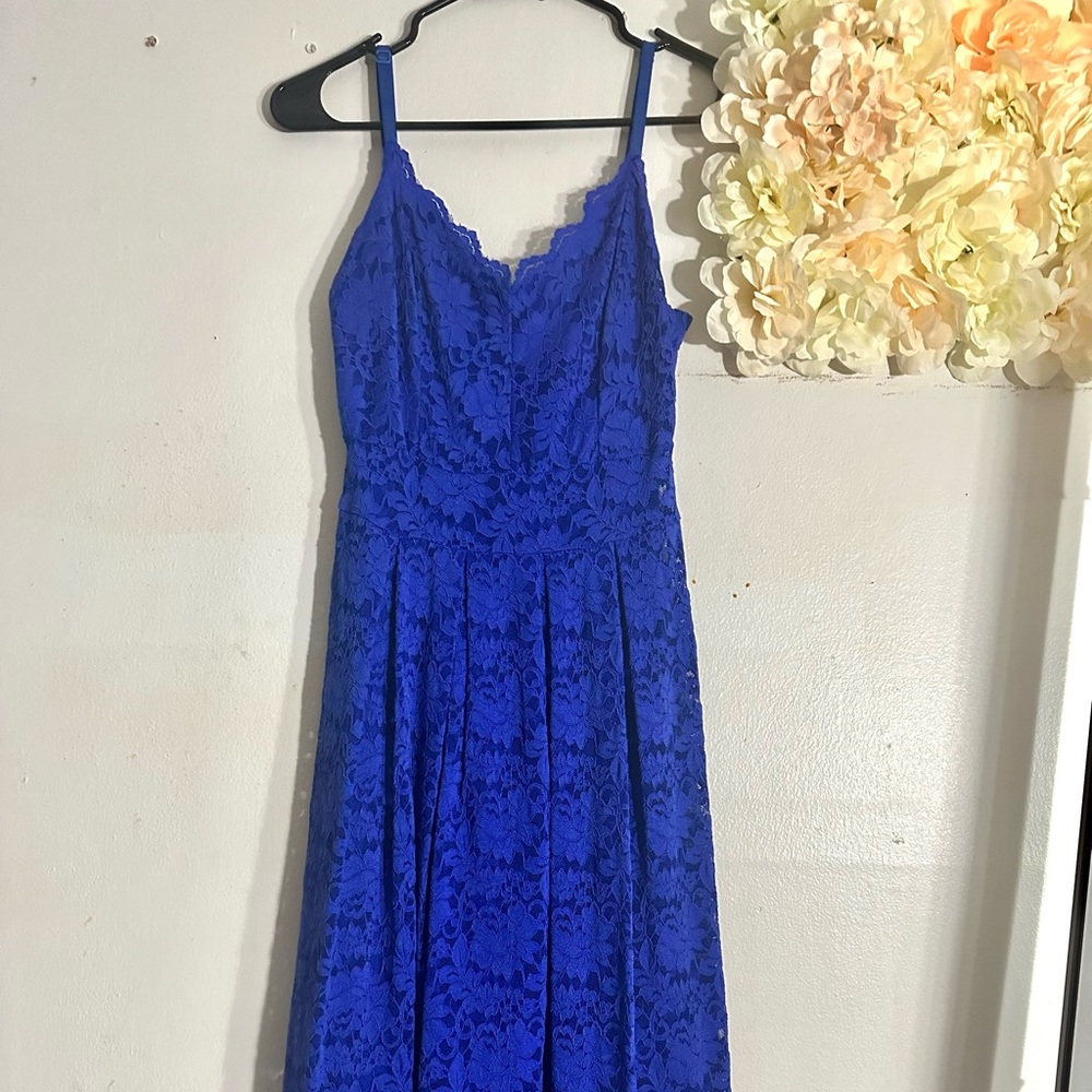 Blue midi dress